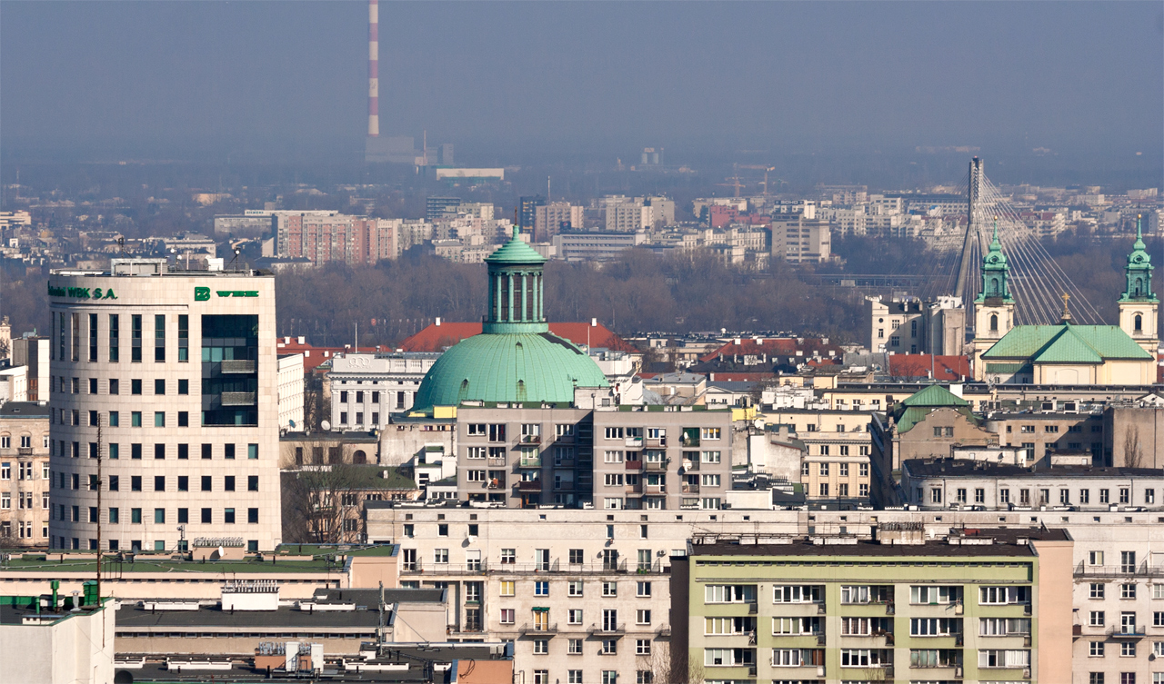 Okolice Krakowskiego Przedmieścia, w tle Kawęczyn.
